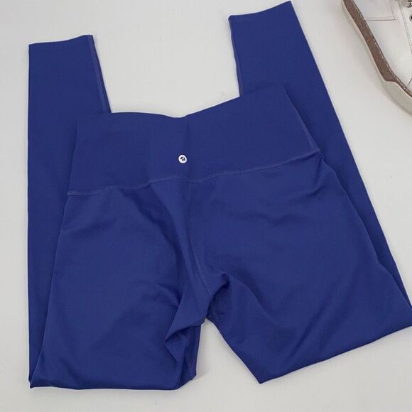 Underalls  mLined Crotch High-Rise Stretch Leggings Tights Athletic Yoga Blue XS - Picture 3 of 11